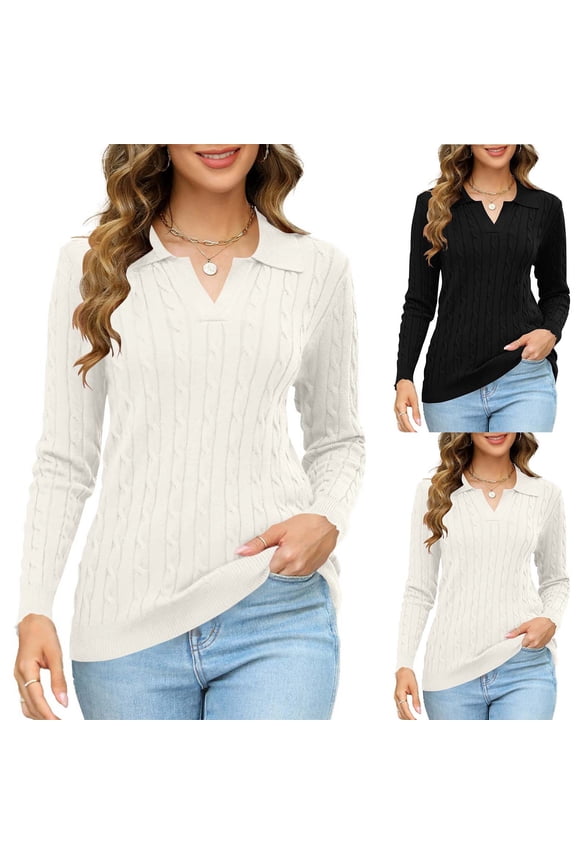 Women's Casual Fashion Loose Fit Pleated Neck Solid Color Long Twisted Flower Sleeve Blouse Shirt Top Elegant Flowy Tunic for Spring Summer | CSEONE,White L