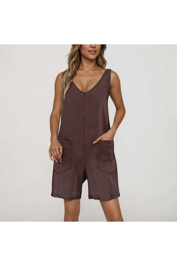 Women’s Casual Fashion Pocket Strap Adjustable Strap Shorts Jeans Summer Fashion Clothing Going Out Shorts for women Work Shorts Women Solid Color