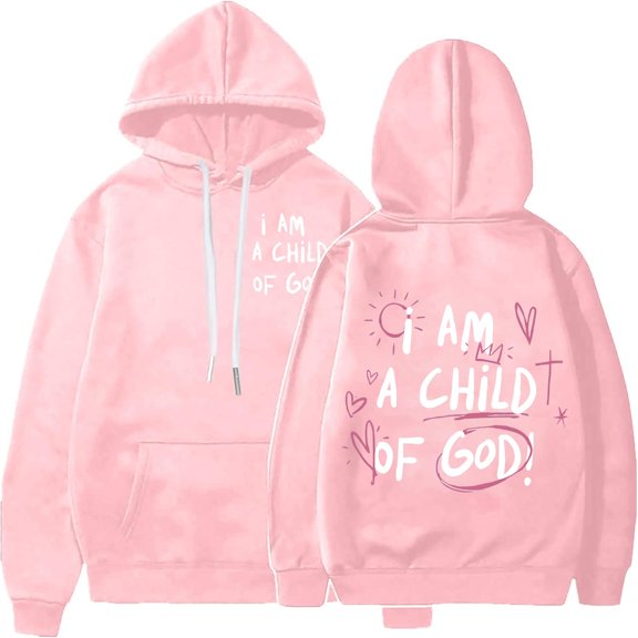 Women's Casual Fashion Print Hooded Sweatshirt Long Sleeve Pullover Top with Pocket