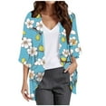 thumbnail image 1 of Women's Casual Fashion Print Lightweight And Comfortable Beach Vacation Chiffon Cardigan Sun Cardigan Womens Sun Shirt Uv Shirts for Women, 1 of 7