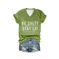 thumbnail image 1 of Women's Casual Fashion Printed V Neck Short Sleeve Pullover T-Shirt, 1 of 2