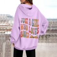 thumbnail image 1 of Women's Casual Fashion Reading Letters Printed Long Sleeved Hooded Sweatshirt Womens Zip up Jacket Figs Scrub Jacket Women Small Jacket Winter Top Zipper Jacket Women Fuzzy Jackets Women Zip up Basin, 1 of 3