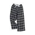 thumbnail image 1 of Women's Casual Fashion Sleep Pants Loungewear Pants Wearable As Outerwear High-Waisted Pants with Plaid Print for Cozy and Fashionable Lounge,Black,One Size, 1 of 3