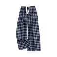 thumbnail image 1 of Women's Casual Fashion Sleep Pants Loungewear Pants Wearable As Outerwear High-Waisted Pants with Plaid Print for Cozy and Fashionable Lounge,Blue,One Size, 1 of 3