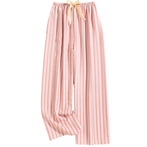 Women's Casual Fashion Sleep Pants Striped Loungewear Pants Wearable As Outerwear High-Waisted Pants for Modern and Comfortable Lifestyle,Pink,One Size