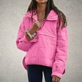 thumbnail image 1 of Women's Casual Fashion Solid Color Long Sleeved Pullover With Hooded Round Hem Jacket Rain Coat for Women plus Size plus Size Clothes for Women plus Ski Jacket Long Coat 3x plus Jackets for Women, 1 of 4