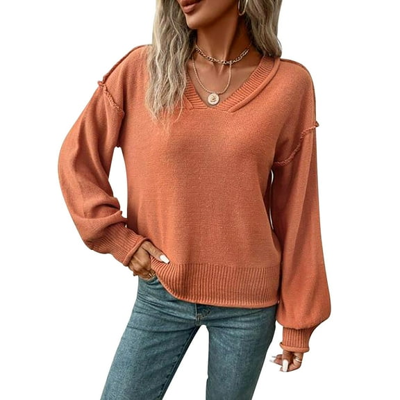 Women's Casual Fashion Solid Color Round Neck Long Sleeve Sweater For Autumn And Winter Sweaters for Women Colla Sweaters for Men Sweat Sweater Fashion for Man Classic Clothes for Women Sweeter Man