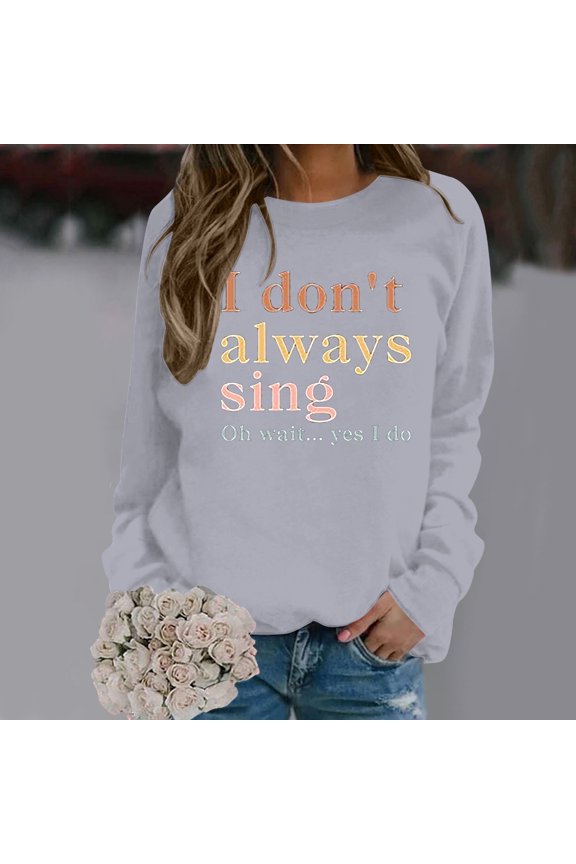 Women's Casual Fashion Style Round Neck Letter Print Hoodie Extra Long Sweatshirts Women Dressy Zip up Hoodie Women Cute Sweatshirts for Women Hooded Zippe Sweatshirt Ladies Sweatshirts Zipper Casual