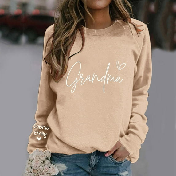 Women's Casual Fashion Trendy Mom Theme Printed Round Neck Long Sleeve Sweatshirt Hoodies Sweatpants Women Ladies Sweat Suits Two Piece All Womens Pants Suit Hoodies Women Zipper Comfy Womens