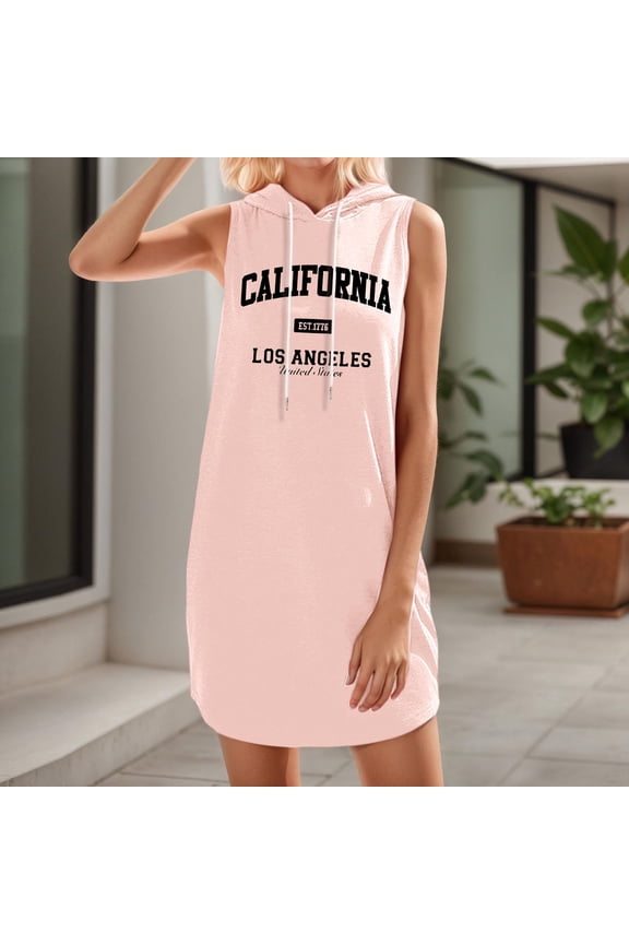 Women's Casual And Fashionable Letter Printed Casual Dress Knit Summer Dress Wu Dress Women Long Dress Sleeveless Dress for Women Dress Summer Summer Floral Dress for Women Dress Ruffle Short Sleeve