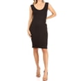 thumbnail image 1 of Women's Casual Fitted Bodycon Solid Scoop Neck Sleeveless Basic Cami Midi Dress, 1 of 4
