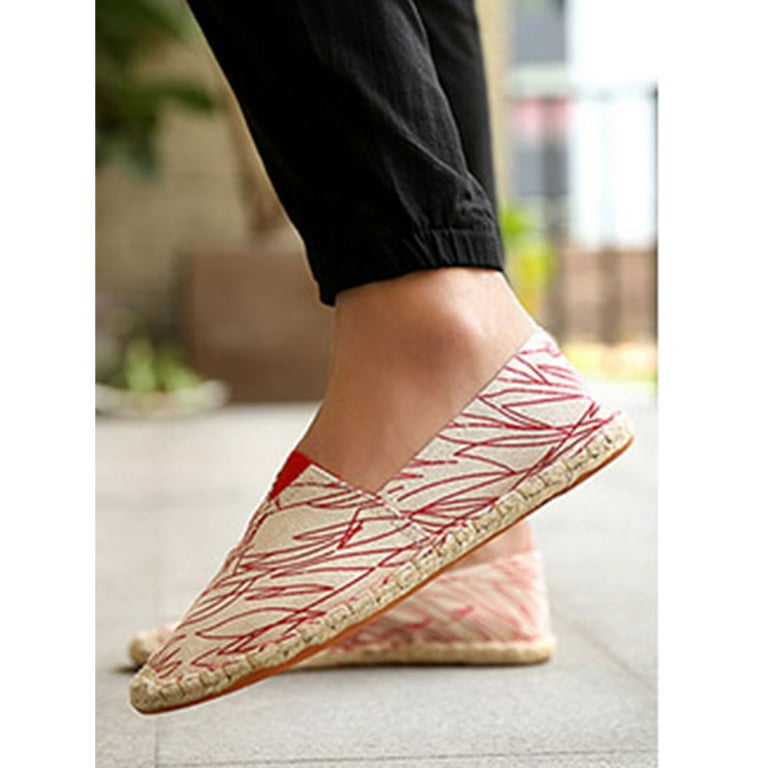 Women s Casual Flat Cap Toe Slip on Platform Canvas Espadrilles Slipper Loafer 5.5 10.5
