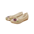 thumbnail image 1 of Women's Casual Flat Crafts Embroidered Shoes, Women's Floral  Ballet Shoes Comfortable Flats Round Toe Loafers Casual Soft Driving Flats Slip On Outdoor Walking Shoes, 1 of 8