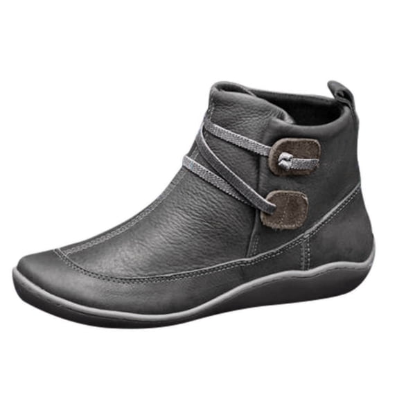 Women's Casual Flat Leather Retro Lace-up Boots Side Zipper Leather Boots for Women Size 13 Boots with Heels for Women Fashion Boots for Women Size 12w Flat Boots for Women Low Heel Women Boots Wide