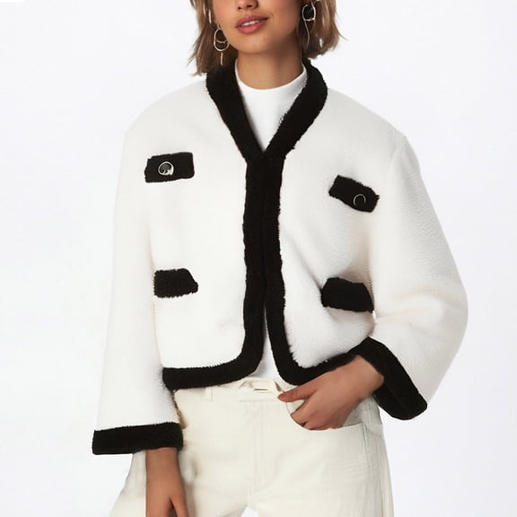 Women's Casual Fleece Loose Cardigan Top Jacket Coat Long Sleeve Outerwear​​