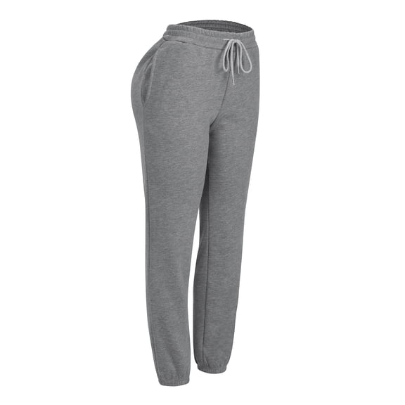 Women’s Casual Fleece Sweatpants High Waisted Joggers Pants Athletic Lounge Trousers with Pockets, Gray