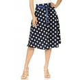 thumbnail image 1 of Women's Casual Floral A-line Printed High Waist Bow Tie Belted Knee Length Midi Skirt, 1 of 6