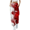 thumbnail image 1 of Women's Casual Floral Print Drawstring Jogger Pants Loose Fit Comfortable Sport Sweatpants For Everyday Wear, 1 of 3