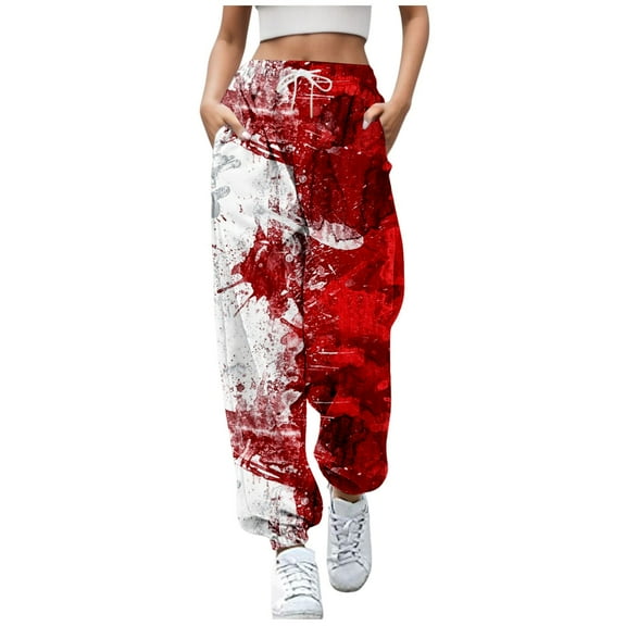 Women's Casual Floral Print Drawstring Jogger Pants Loose Fit Comfortable Sport Sweatpants For Everyday Wear
