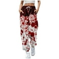 thumbnail image 1 of Women's Casual Floral Print Drawstring Jogger Pants Loose Fit Comfortable Sport Sweatpants For Everyday Wear, 1 of 3