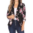thumbnail image 1 of Women's Casual Floral Print Waist Length Fitted Style Blazer Jacket, 1 of 6