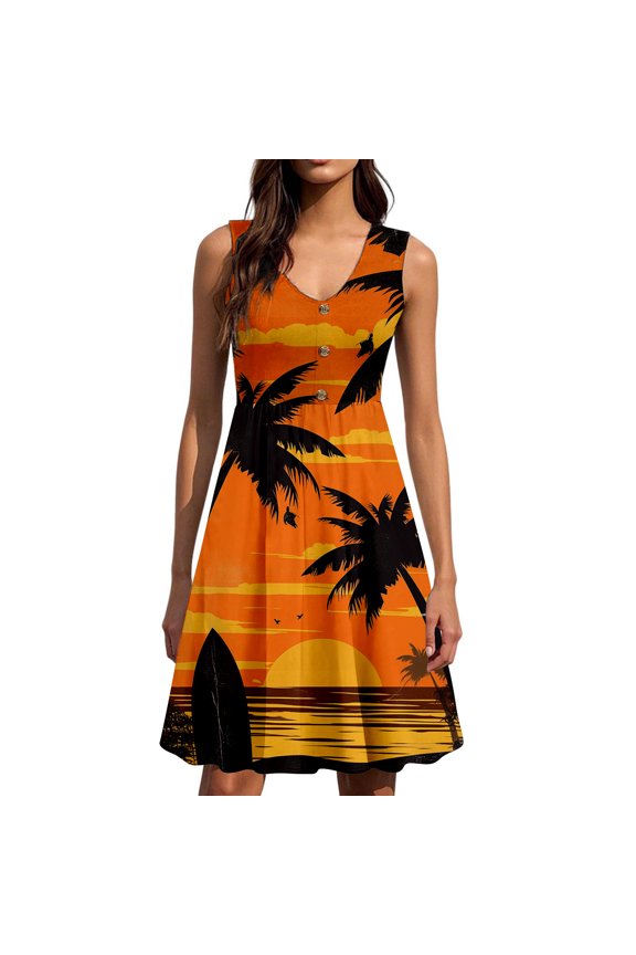 Women's Casual Flowy V Neck A Line Dress With Floral Print For Daily Wear Party Versatile Spring Summer Fall Outfit