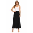 thumbnail image 1 of Women's Casual Foldable Waist Comfy Loose Fit Solid Maxi Skirt S-3XL, 1 of 7