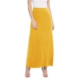 thumbnail image 1 of Women's Casual Foldable Waist Comfy Loose Fit Solid Maxi Skirt S-3XL, 1 of 7