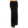 thumbnail image 1 of Women's Casual Foldable Waist Comfy Loose Fit Solid Maxi Skirt, 1 of 4