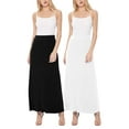 thumbnail image 1 of Women's Casual Foldover Waist A-Line Loose Fit Lounge Maxi Long Skirt S-3XL (Pack 0f 2), 1 of 5