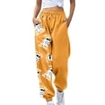 thumbnail image 1 of Women's Casual Halloween Sweatpants, Funny Ghost Print Joggers, Comfortable Elastic Waist Drawstring Pants, 1 of 4