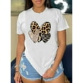 thumbnail image 1 of Women's Casual Heart Print T-Shirt - Crew Neck, Short Sleeve, 100% Cotton, Machine Washable, Ladies T Shirts, Leisure Style, ALL/Global/All Tee For Adult, Men, Women, Teen, Teenager, 1 of 7