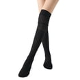 thumbnail image 1 of ​LDU Women's Non-Slip Over The Knee Socks, Slouchy Ribbed Knit Thigh Highs for Boots, Fall Winter Essential 1-Pairs, 1 of 6
