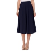 Women's Casual High Waist A-Line Midi Skirt for Work and Everyday Wear