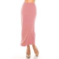 thumbnail image 1 of Women's Casual High Waist Back Slit Solid Bodycon Pencil Midi Skirt S-3XL, 1 of 6
