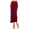 thumbnail image 1 of Women's Casual High Waist Back Slit Solid Bodycon Pencil Midi Skirt S-3XL, 1 of 6