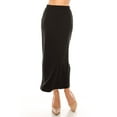 thumbnail image 1 of Women's Casual High Waist Back Slit Solid Bodycon Pencil Midi Skirt S-3XL, 1 of 6