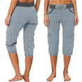 thumbnail image 1 of Women's Casual High Waist Cargo Pants with Pockets, Loose Wide Leg A-Line Design for Summer, 1 of 5