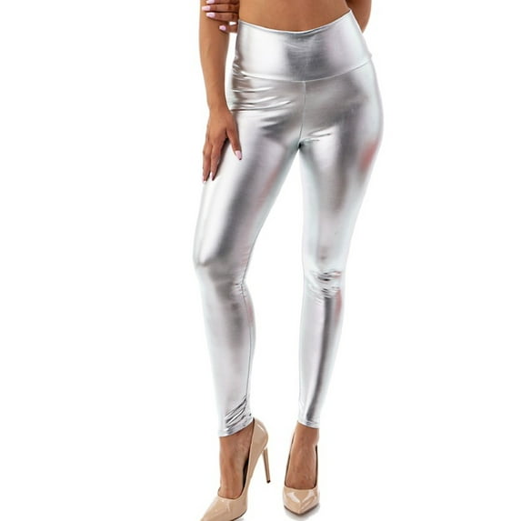 Women's Casual High Waist Faux PU Leather Leggings