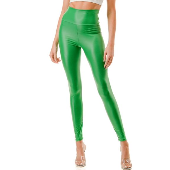 Women's Casual High Waist Faux PU Leather Leggings