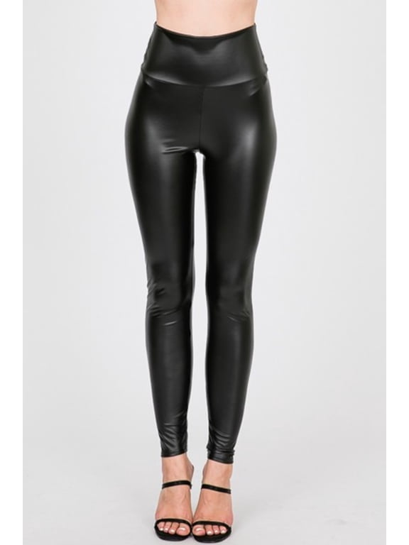 Women's Casual High Waist Faux PU Leather Leggings