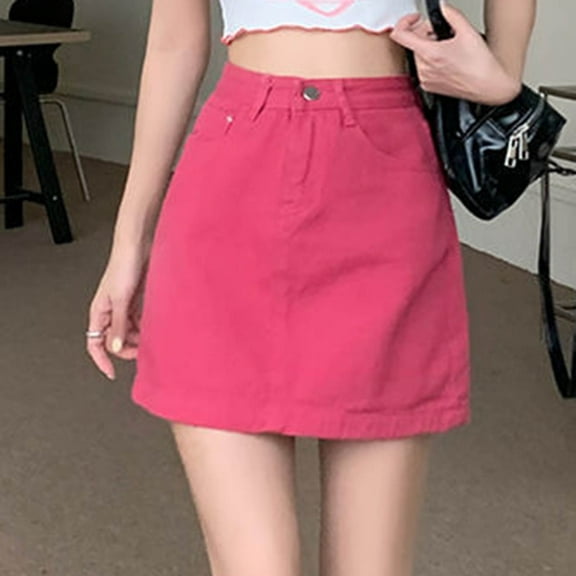 Women's Casual High Waist Flowy Skirt Versatile Solid Color A Line Midi Skirt For Daily Wear Spring Summer Fall Outfits plus Size Skirts for Women 4x-5x Neon Skirt Gowns with Detachable Skirt Athletic
