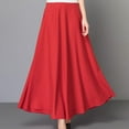thumbnail image 1 of Women's Casual High Waist Loose Pleated Skirt A-Line Large Swing Plus Size, 1 of 10