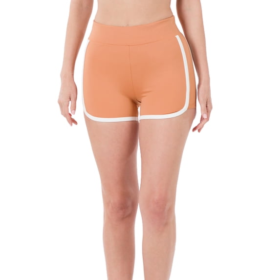 MOA Collection Women's Casual High Waist Solid Running Shorts Pants