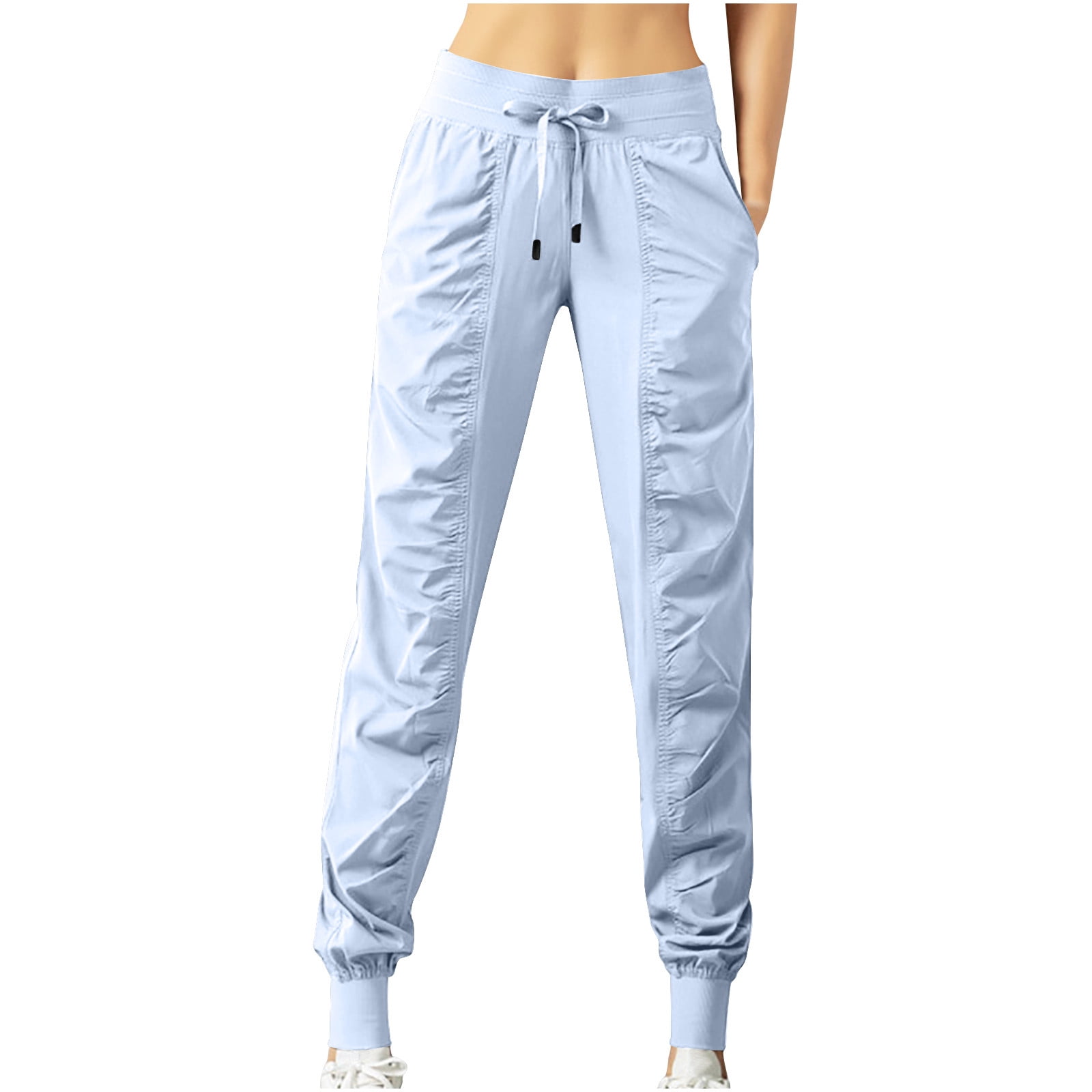 Women's Casual High Waistband Solid Color Harlan Pants Pants
