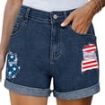 thumbnail image 1 of Women's Casual High Waisted Denim Shorts Drawstring Elastic Waist Side Pockets Split Hem Summer Beachwear, 1 of 6