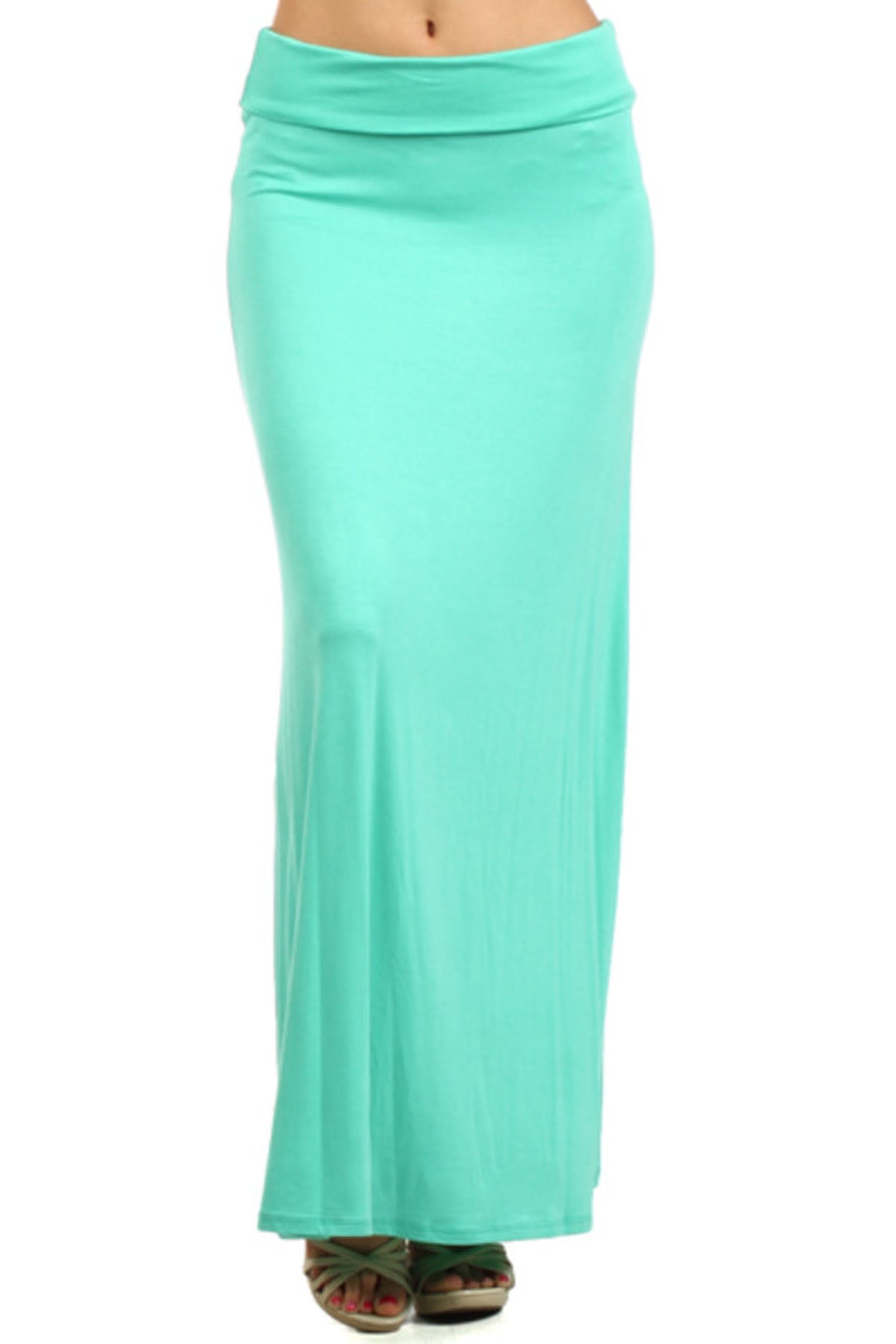 Women's Casual High Waisted Solid / Printed Long Maxi Skirt / Made in