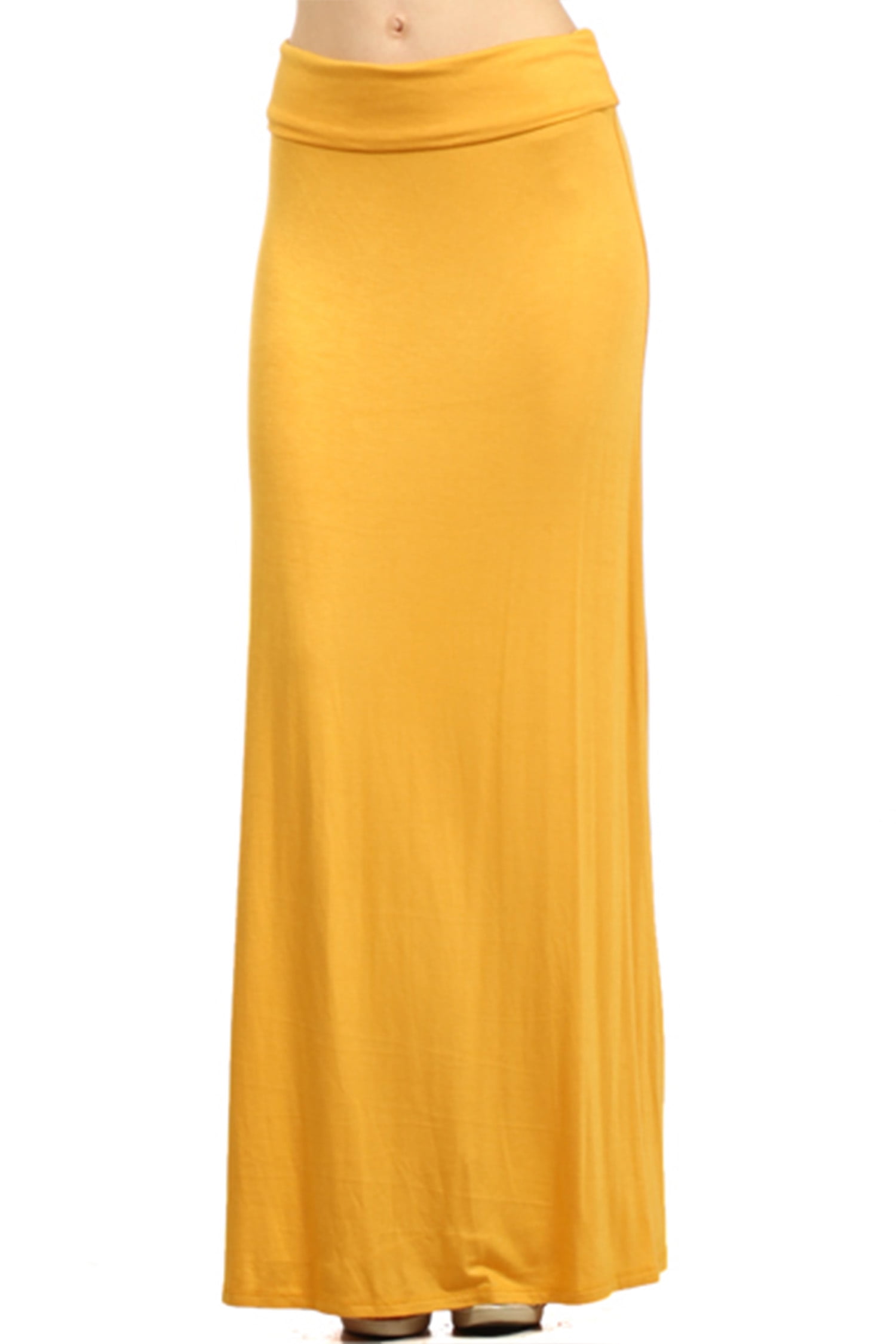 American Trends Women's Maxi Skirt - High Waist Long Skirt, Hot Pink, Medium, Polyester Cotton Spandex Blend
