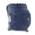 thumbnail image 1 of Women's Casual High Waisted Summer Denim Shorts Frayed Hem Stretch Slim Fit Ripped Destroyed Jean Shorts, 1 of 6