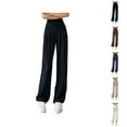thumbnail image 1 of Women's Casual High Waisted Wide Leg Pants for Summer and Fall - Comfortable Trousers for Everyday Wear and Relaxed Outfits, 1 of 6